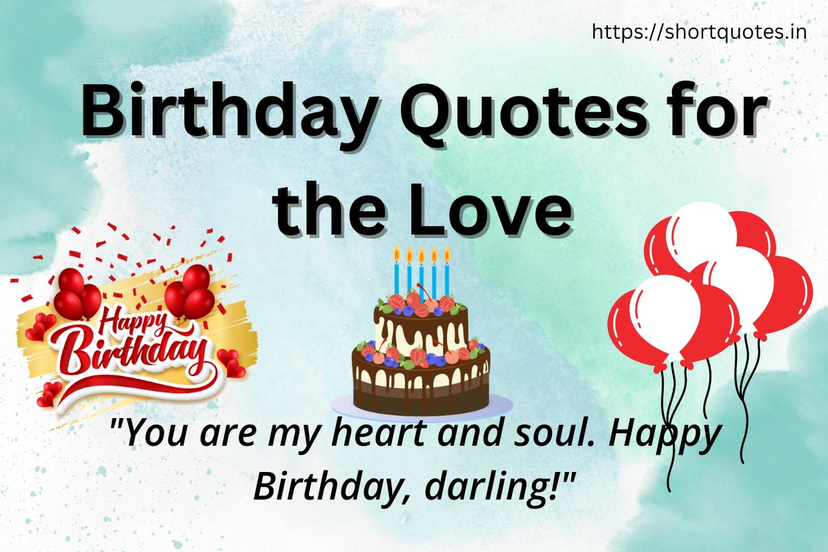 Birthday Quotes for the Love