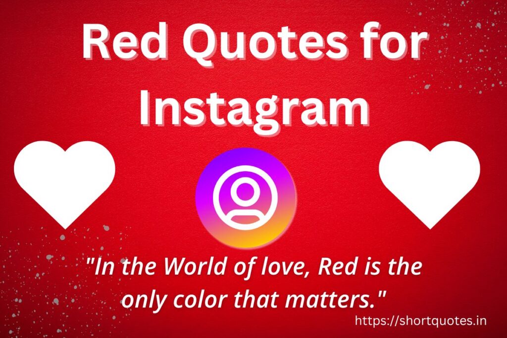 Red Quotes for Instagram