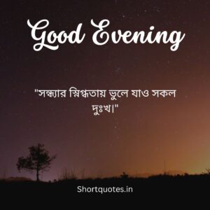 Good Evening Quotes in Bengali