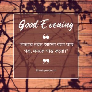 Good Evening Quotes in Bengali