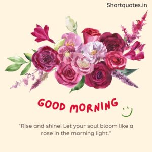 Good Morning with Flowers Quotes