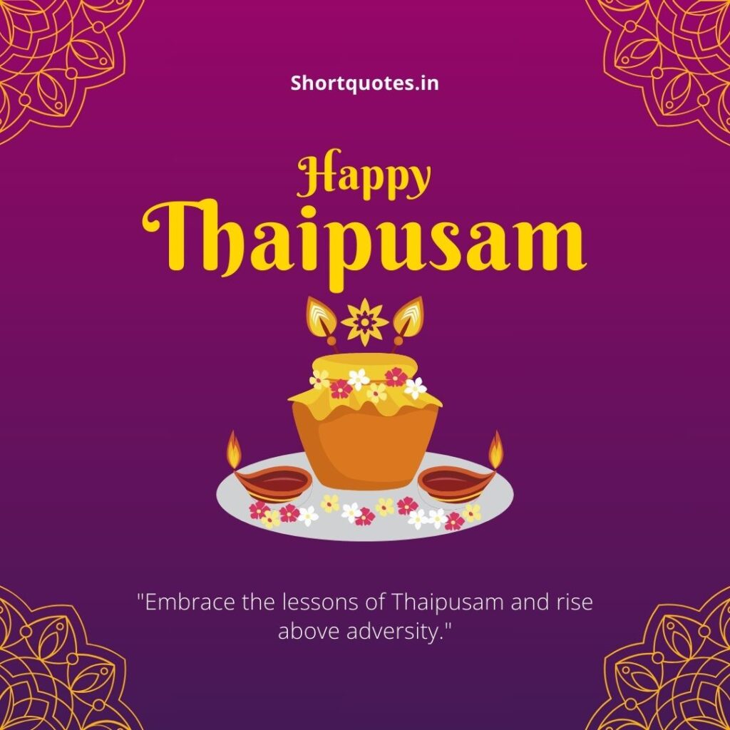 Happy Thaipusam Wishes Quotes